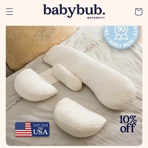 LIKE NEW Bubs Maternity Pillow + Full Body Attachment